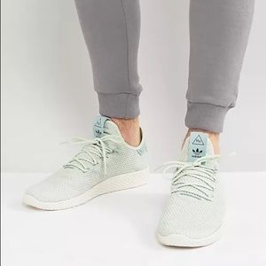 Adidas X Pharrell Williams Tennis Hu Linen Green Sneakers